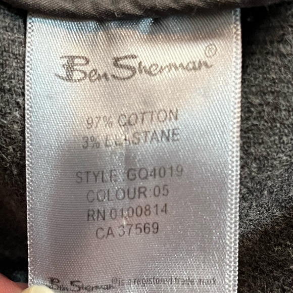 BEN SHERMAN Corduroy Jacket in Gray Sz M - Picture 4 of 4